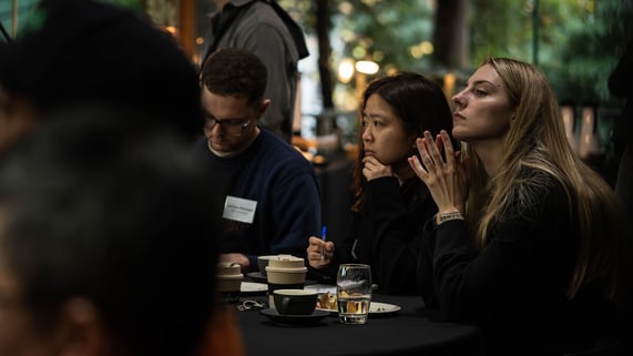 woman listening attentively
